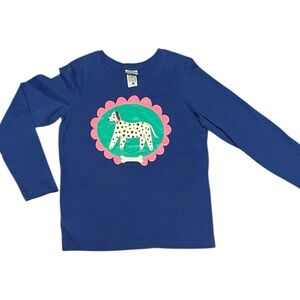 Hanna Andersson Graphic Long Sleeve Shirt, Size 8/130cm Delightful Dalmatian EUC